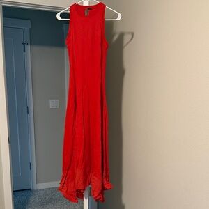Sweaty Betty Vibrant Red Asymmetrical Dress